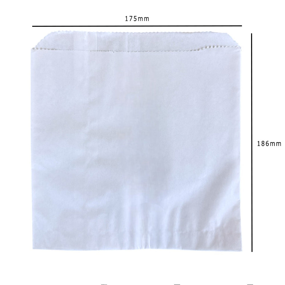 White Greaseproof Paper Bag 7X7 Dimensions - Propus Packaging